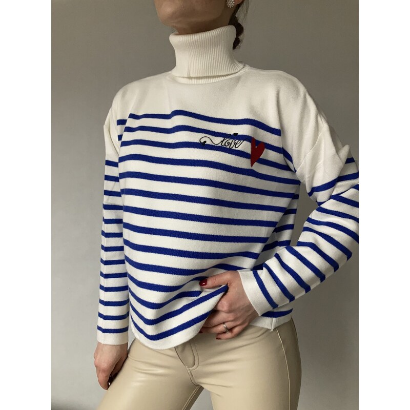 modnenakupy.sk Dámsky pruhovaný rolák LOVELY 48440807