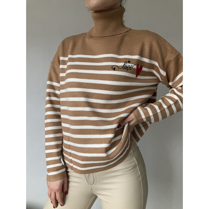 modnenakupy.sk Dámsky pruhovaný rolák LOVELY 48440808