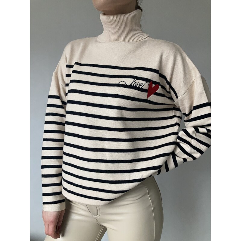 modnenakupy.sk Dámsky pruhovaný rolák LOVELY 48440809