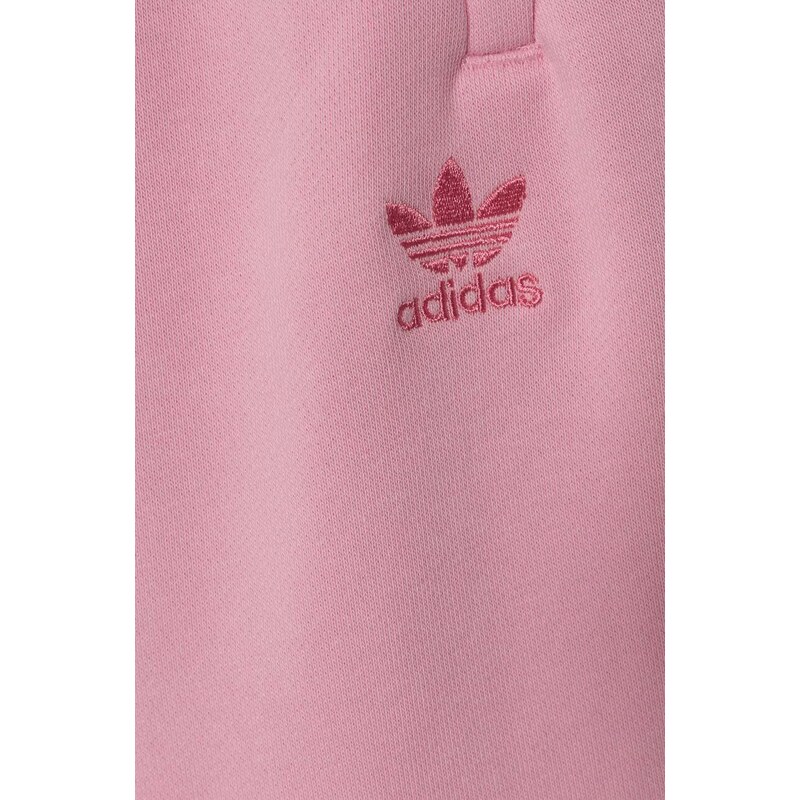 Detské tepláky adidas Originals ružová farba, jednofarebné