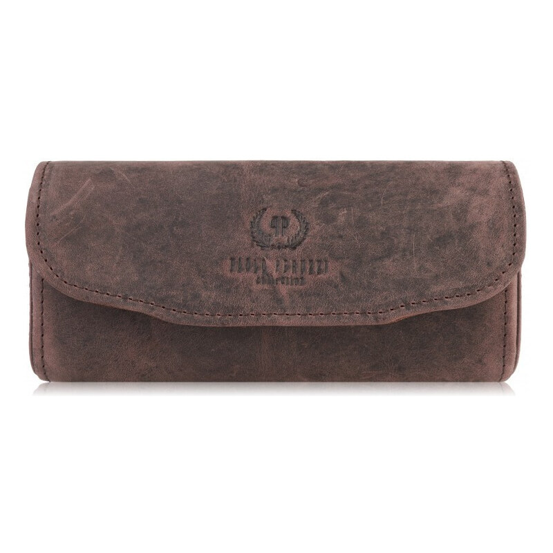 Paolo Peruzzi Kožené vintage puzdro na okuliare | hnedá T-83-HBR 64883990