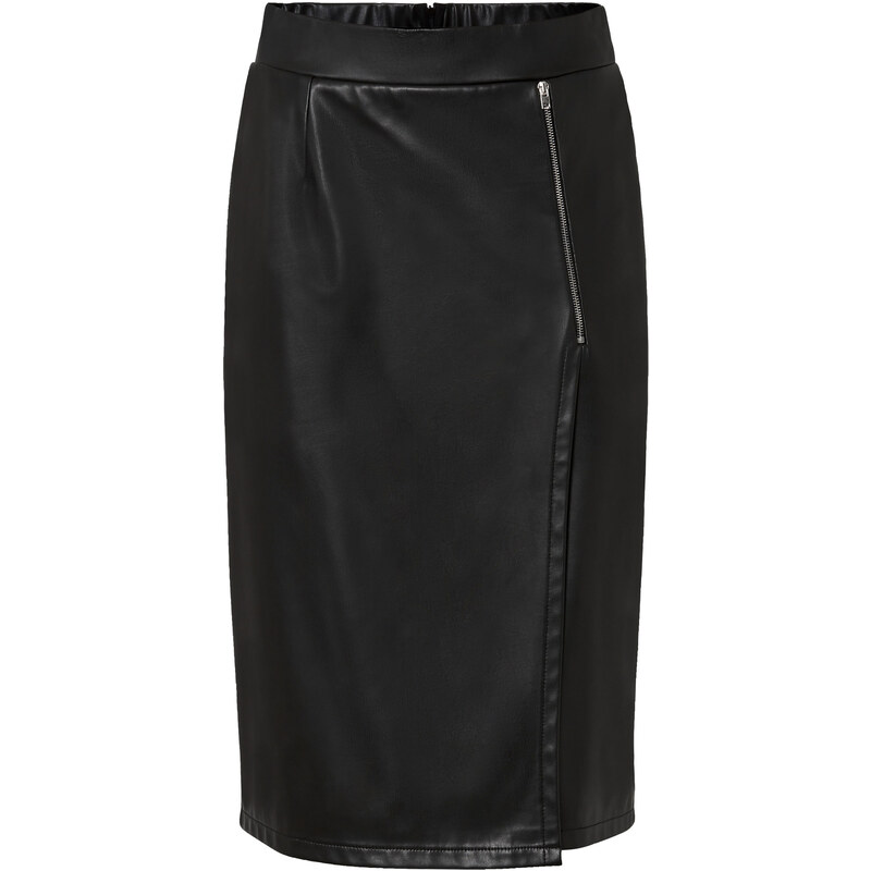 bonprix Ceruzková sukňa s vrstvením, farba čierna, rozm. 44
