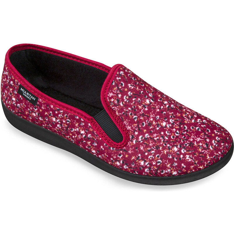 MJARTAN - Červené uzatvorené papuče na gumičky