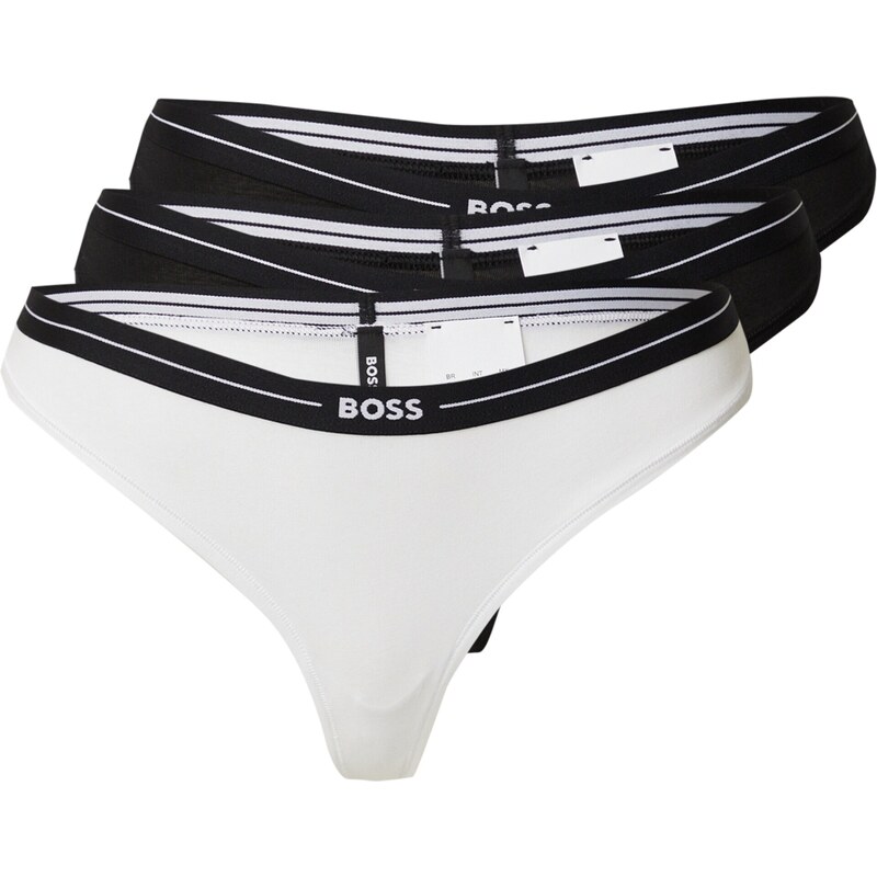 BOSS Tangá čierna / biela 48806445