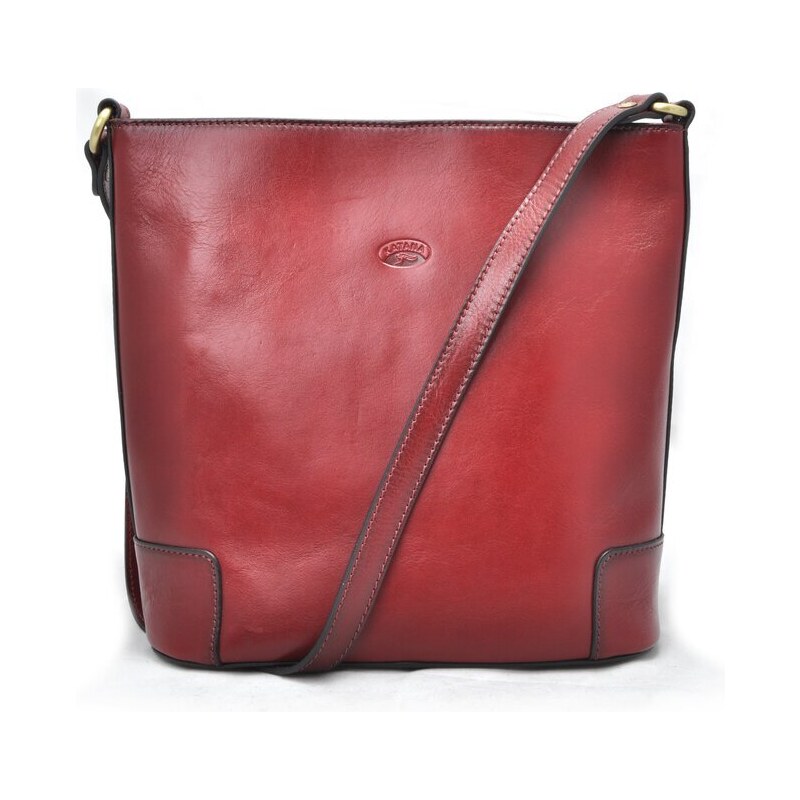 Dámská luxusní kožená kabelka Katana 82596 08 červená