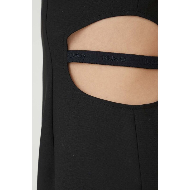 Šaty HUGO čierna farba, mini, priliehavá, 50509129
