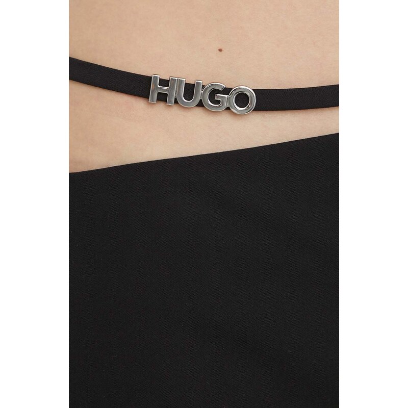 Sukňa HUGO čierna farba,mini,puzdrová,50505753