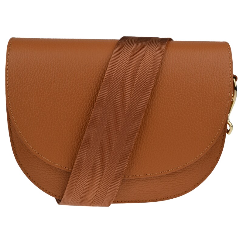 Camel kožená talianska crossbody kabelka Ramona Camel s prídavným 48517347