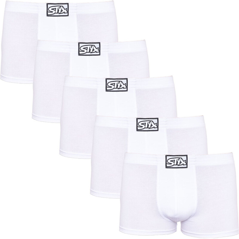 5PACK pánske boxerky Styx klasická guma biele (5Q1061) 48516384