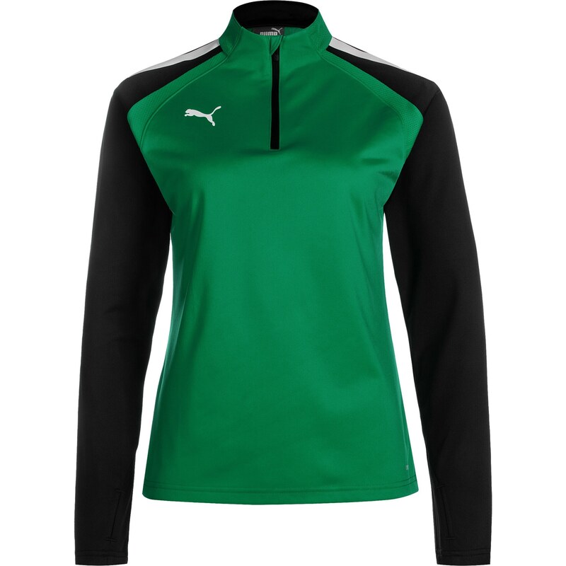 PUMA Športová mikina TeamLiga zelená / čierna / biela 67728668