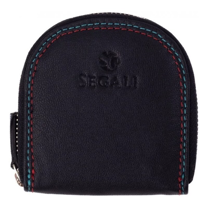 SEGALI Kožený mincovník 2363 čierny 48533916