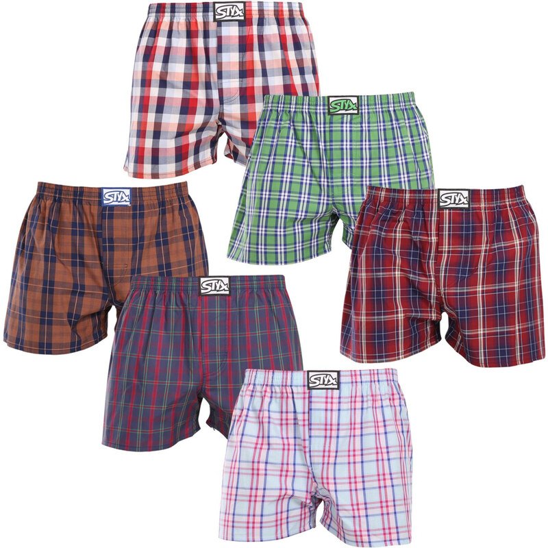 6PACK pánske trenky Styx klasická guma viacfarebné (6A20246836) 48535854