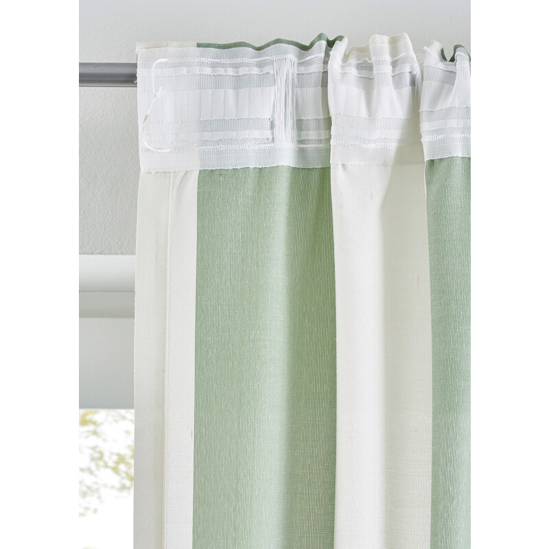 bonprix Záves s recyklovaným polyesterom (1 ks v balení), farba zelená