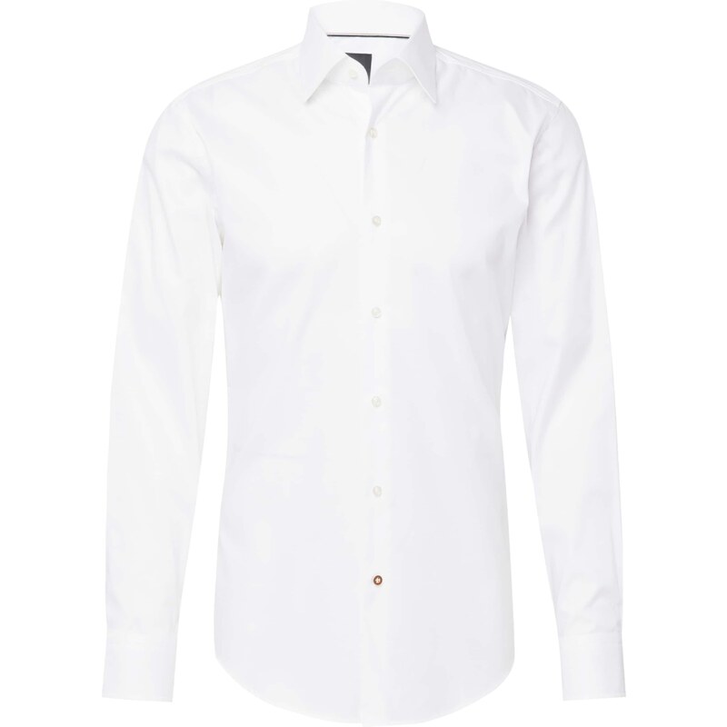 BOSS Košeľa Hank šedobiela 50478002