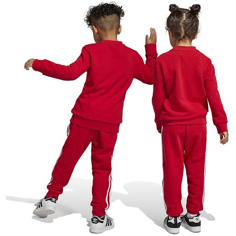 Detská tepláková súprava adidas Originals červená farba