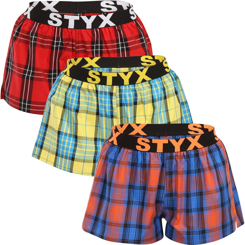 3PACK dámske trenky Styx športová guma viacfarebné (3T10236) 48556348