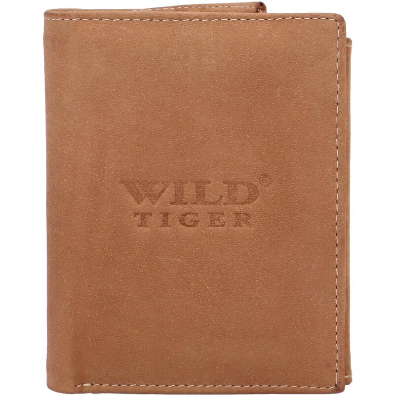 WILD collection Pánska kožená peňaženka svetlohnedá - Wild Tiger 48634712