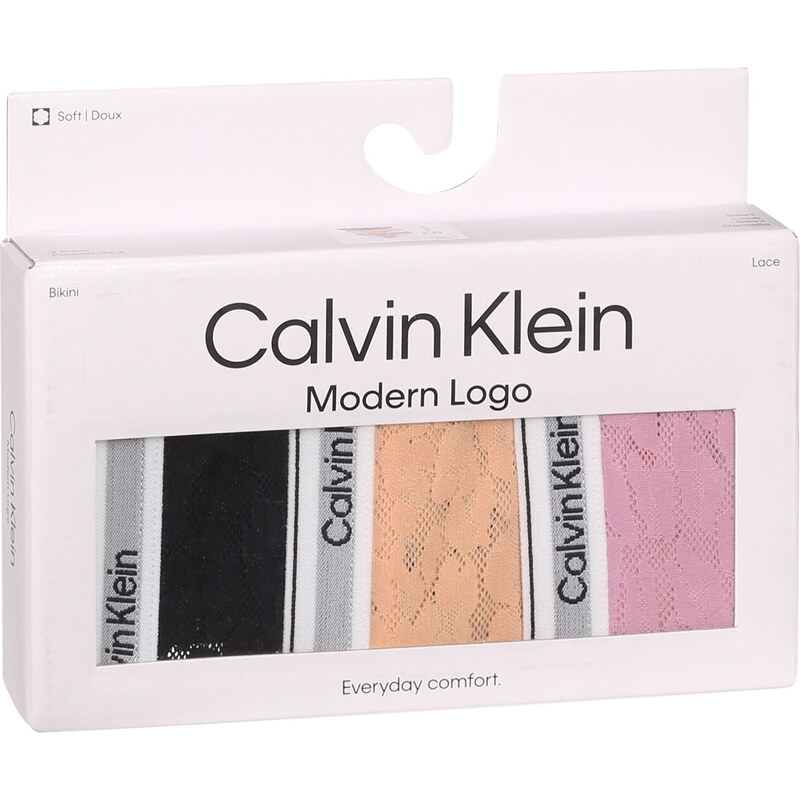 3PACK dámske nohavičky Calvin Klein nadrozmer viacfarebné (QD5080E-GP9) 3