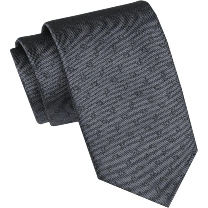 Grafitová pánska kravata s decentným vzorom