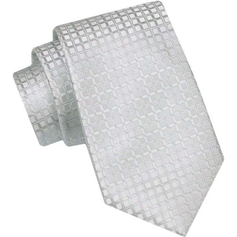 Žiarivo šedá pánska kravata s textúrou