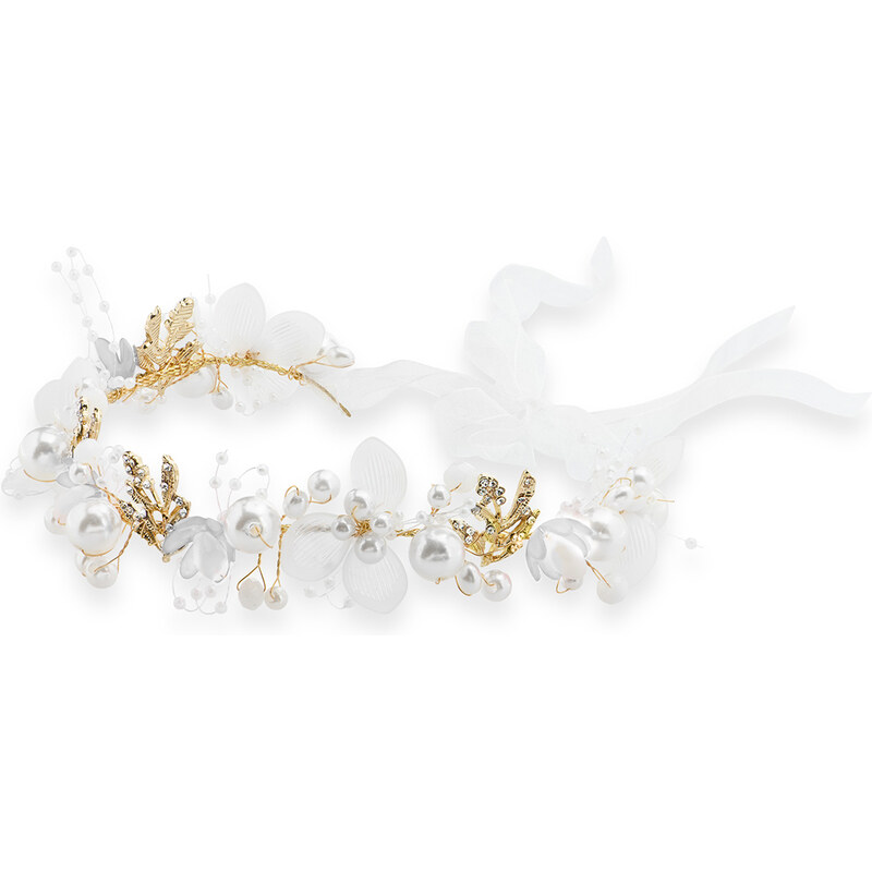Troli Prepracovaná perličková čelenka s kvetinami 66592256