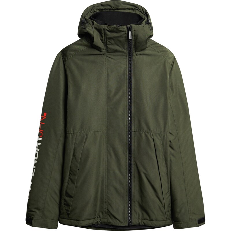 Superdry & Co Prechodná bunda Yachter tmavozelená / ohnivo červená / 68324320