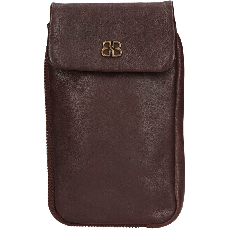 Dámska kožená kabelka na telefón a doklady Bellicci Aldea - tmavo 48690165