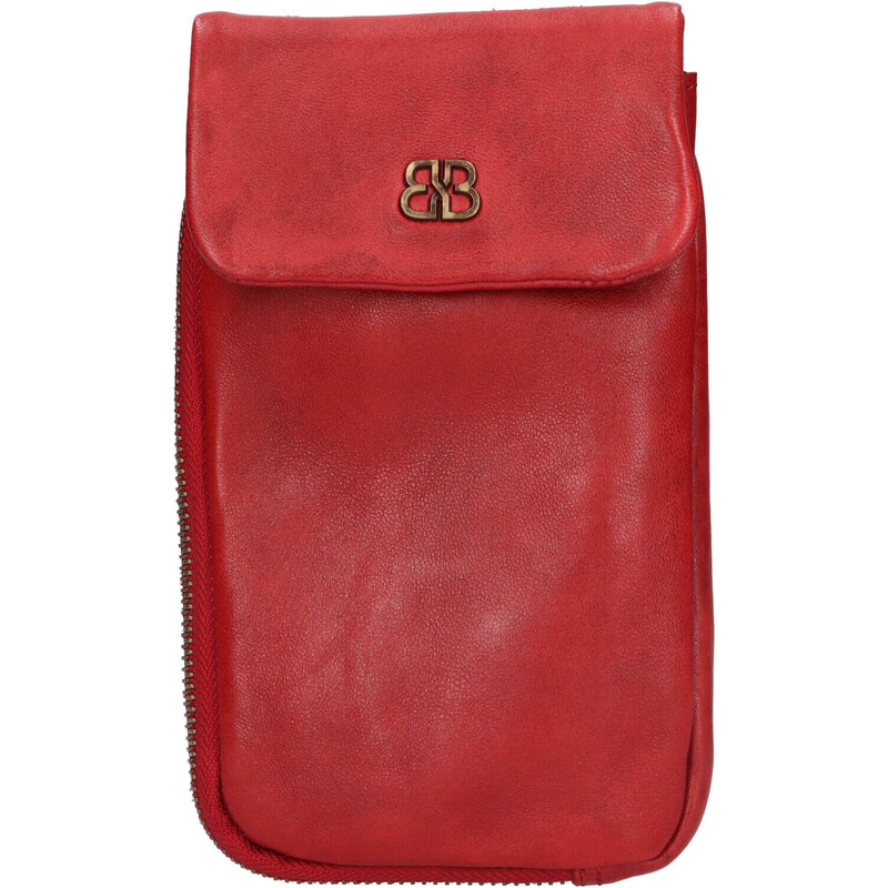 Dámska kožená kabelka na telefón a doklady Bellicci Aldea - červená 48690166
