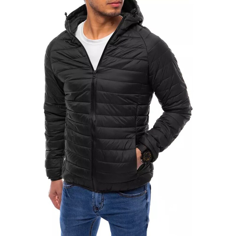 Dstreet Prechodná prešívaná čierna bunda s kapucňou 57521508