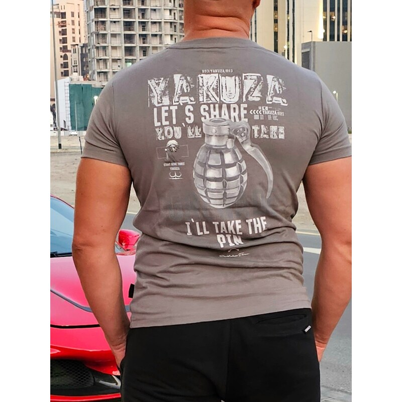 Yakuza tričko pánske GRENADE TSB 22016 steel grey