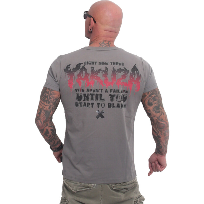 Yakuza tričko pánske FAILURE TSB 23040 steel grey