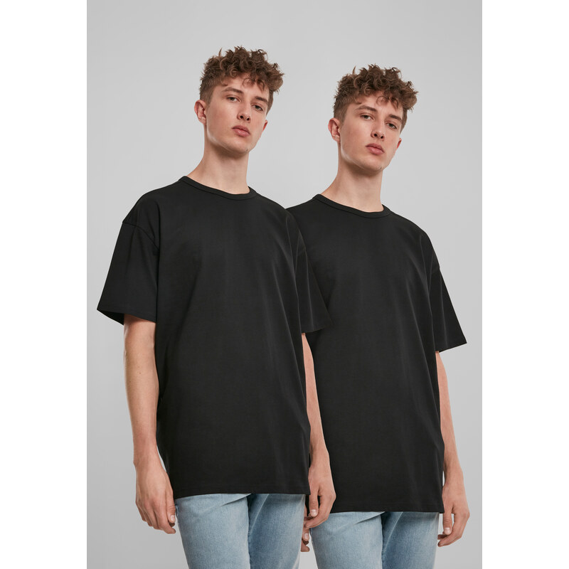 Urban Classics Organic Basic T-Shirt 2-Pack Black+Black 50685588