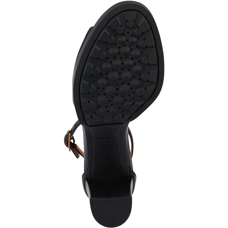 Kožené sandále Geox D WALK PLEASURE 85S čierna farba, D45B6D 00043 C9999