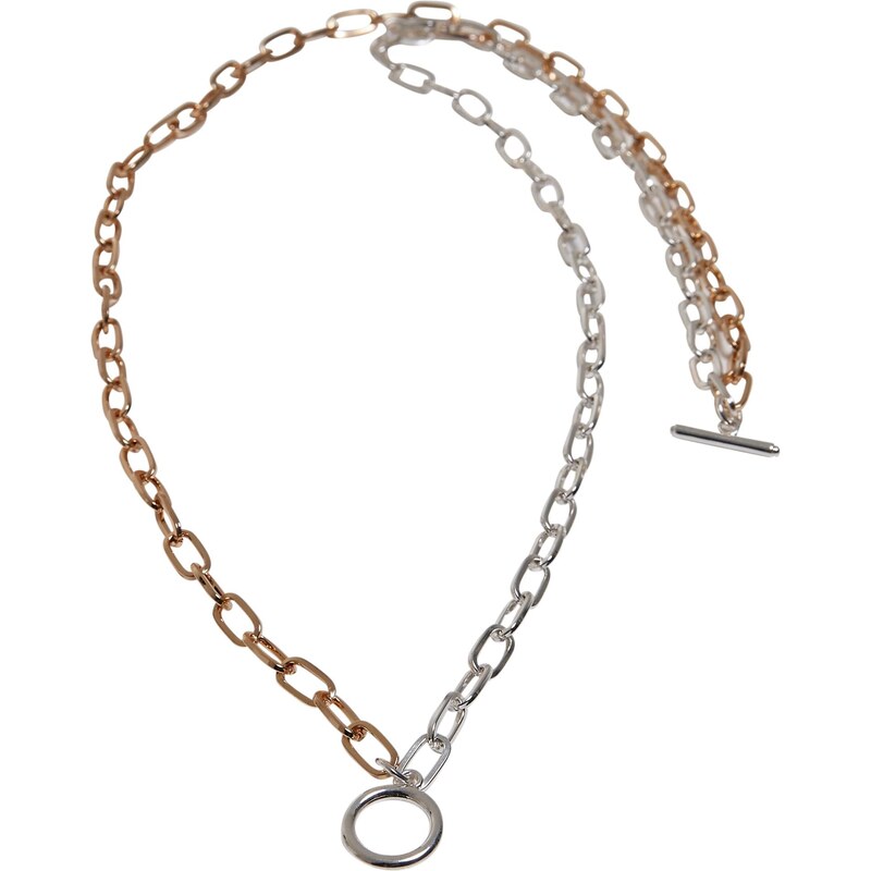 Urban Classics Two-tone layered necklace - gold and silver colors 66077317