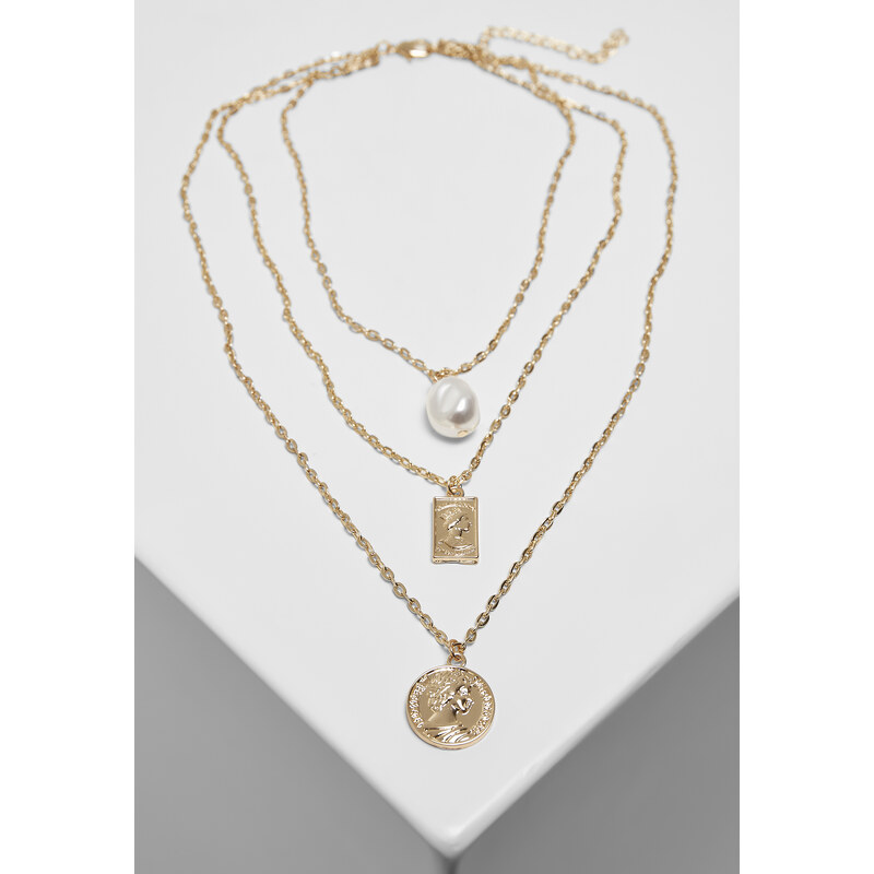 Urban Classics Pearl Basic Necklace - Gold Colors 50564022