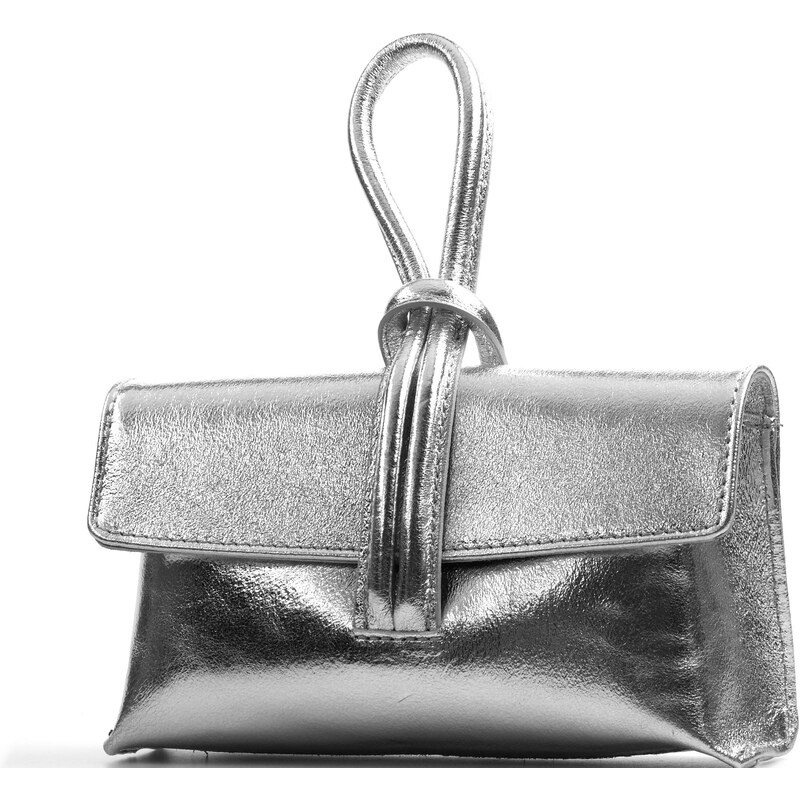 Blaire Kožená kabelka Valerie strieborná 64987873