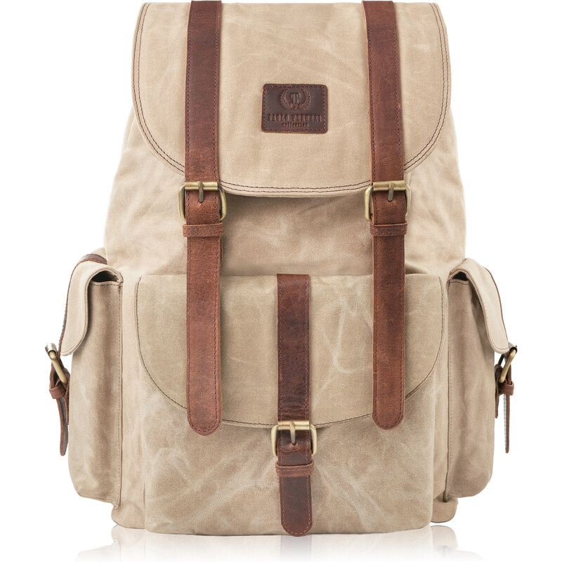 PAOLO PERUZZI Pánsky batoh SI-05-LB | svetlohnedá SI-05-LB 48640439