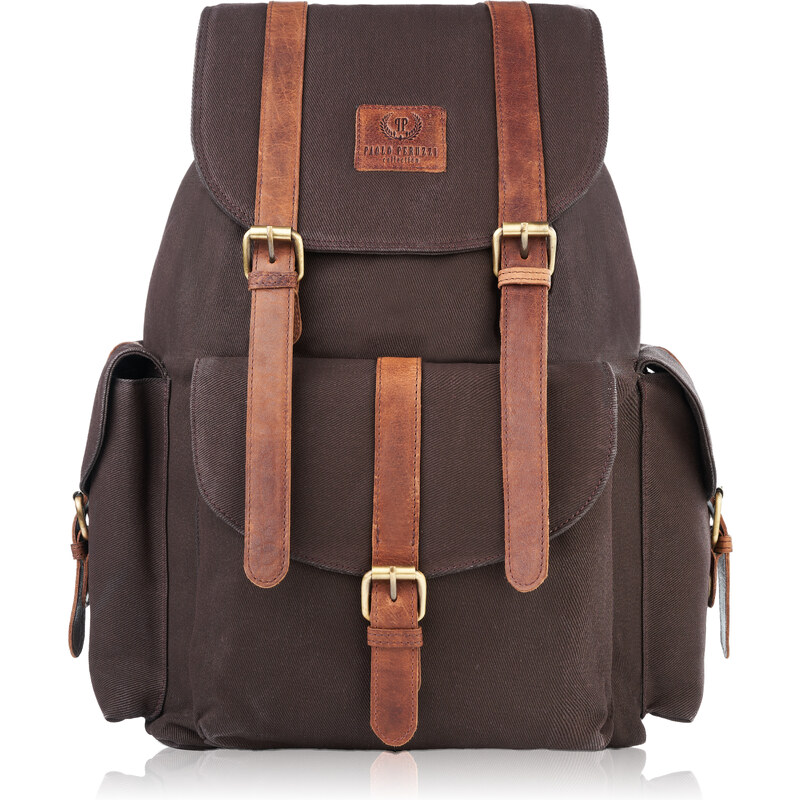 PAOLO PERUZZI Pánsky batoh SI-05-BR | hnedá SI-05-BR 48640440