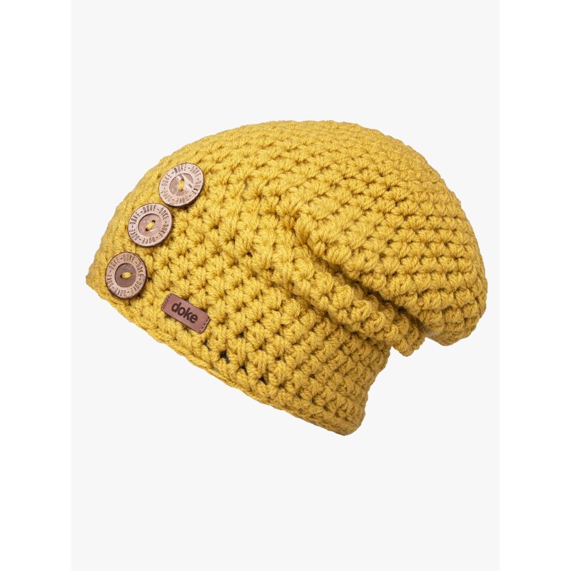 DOKE Detská háčkovaná čiapka b nature gold 65244552