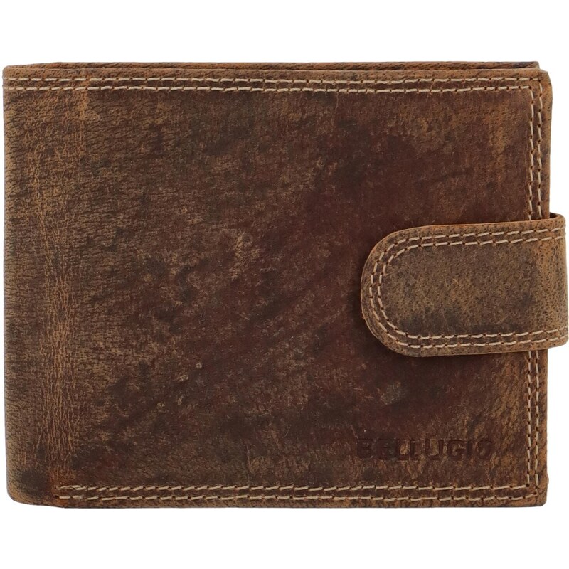 Pánska kožená peňaženka tmavohnedá - Bellugio Santiago hnedá 48680791