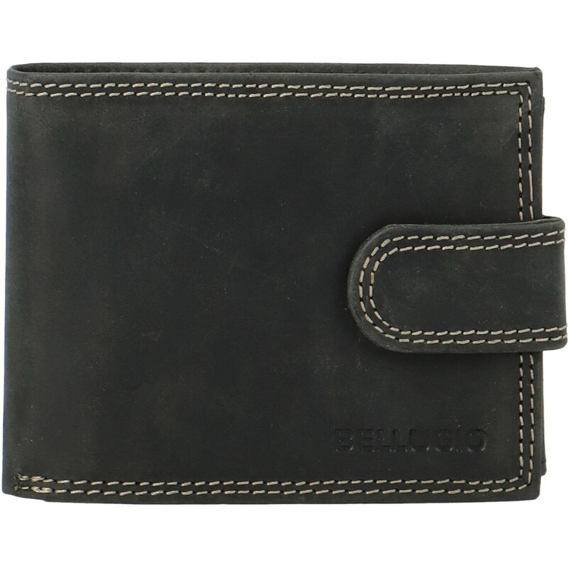 Pánska kožená peňaženka čierna - Bellugio Lokys čierna 66992407