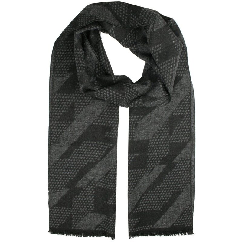 Čierno-šedý pánsky šál v trendy dizajne