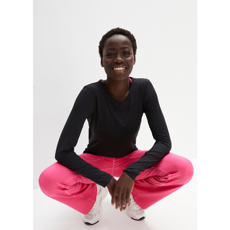 bonprix Športové dlhé tričko, rýchlo schnúce, farba čierna 60650397