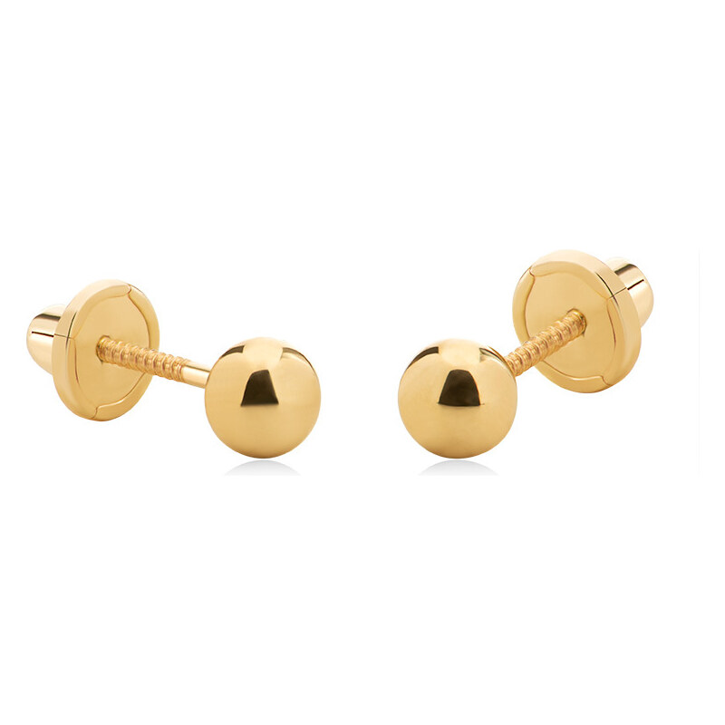 Brilio Minimalistické zlaté náušnice 14/4 MM/17 66580700