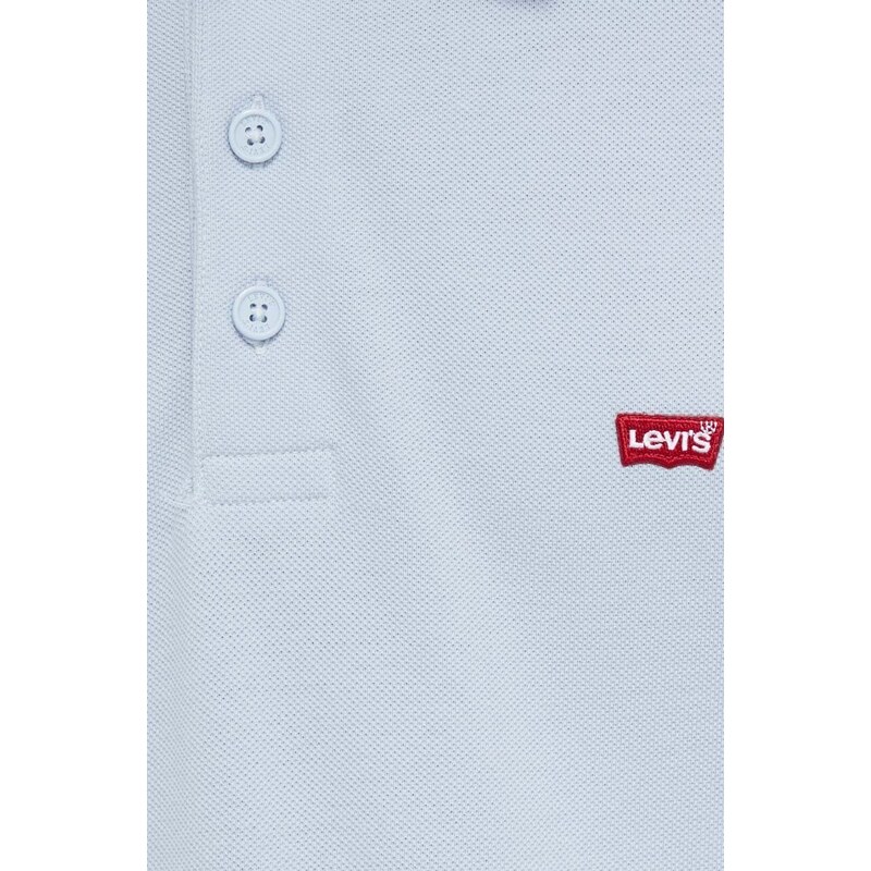 Bavlnené polo tričko Levi's jednofarebný