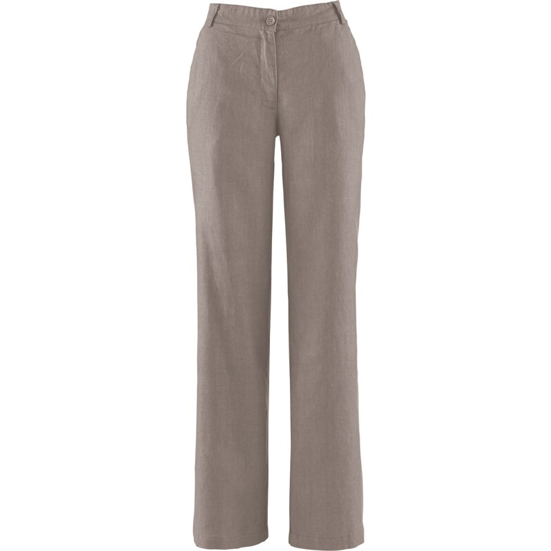 bonprix Plátené nohavice s pohodlným pásom, Loose Fit, farba hnedá 44798798