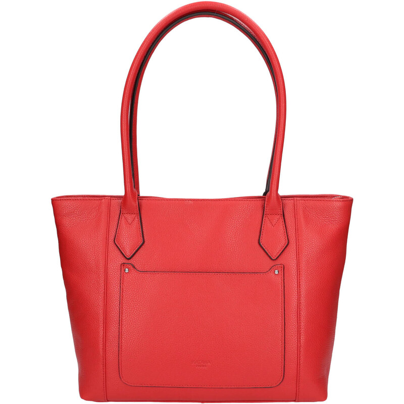 Elegantná dámska kožená kabelka Katana Lenese - červená 48690119
