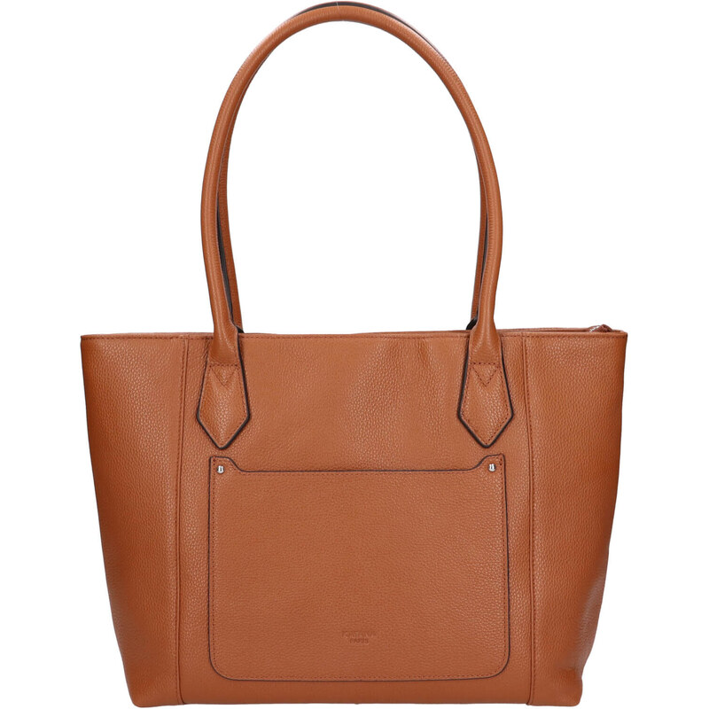 Elegantná dámska kožená kabelka Katana Lenese - koňak 48690120