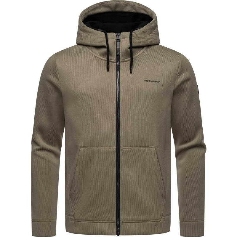 Ragwear Tepláková bunda Fabian hnedá melírovaná / čierna 54292976