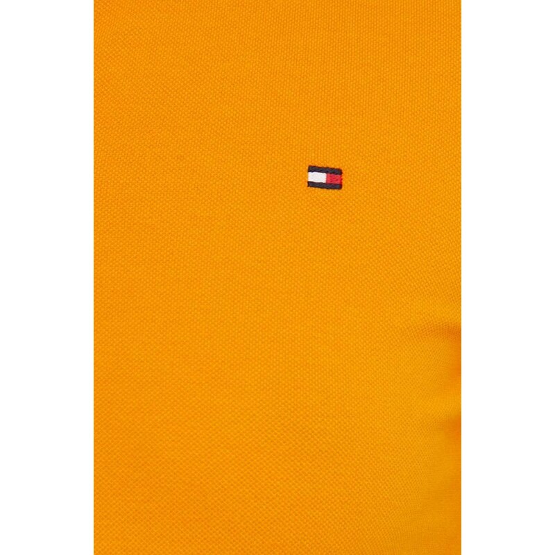 Polo tričko Tommy Hilfiger dámsky,oranžová farba,WW0WW37823